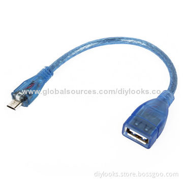 USB Host OTG Adapter Cable for Samsung Galaxy S IV/i9500, Galaxy Note 2/N7100, Galaxy S III/i